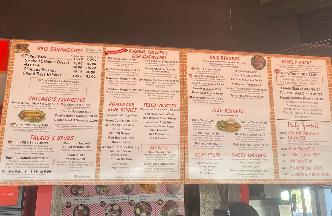 Menu Tom's Bbq - Chandler-1