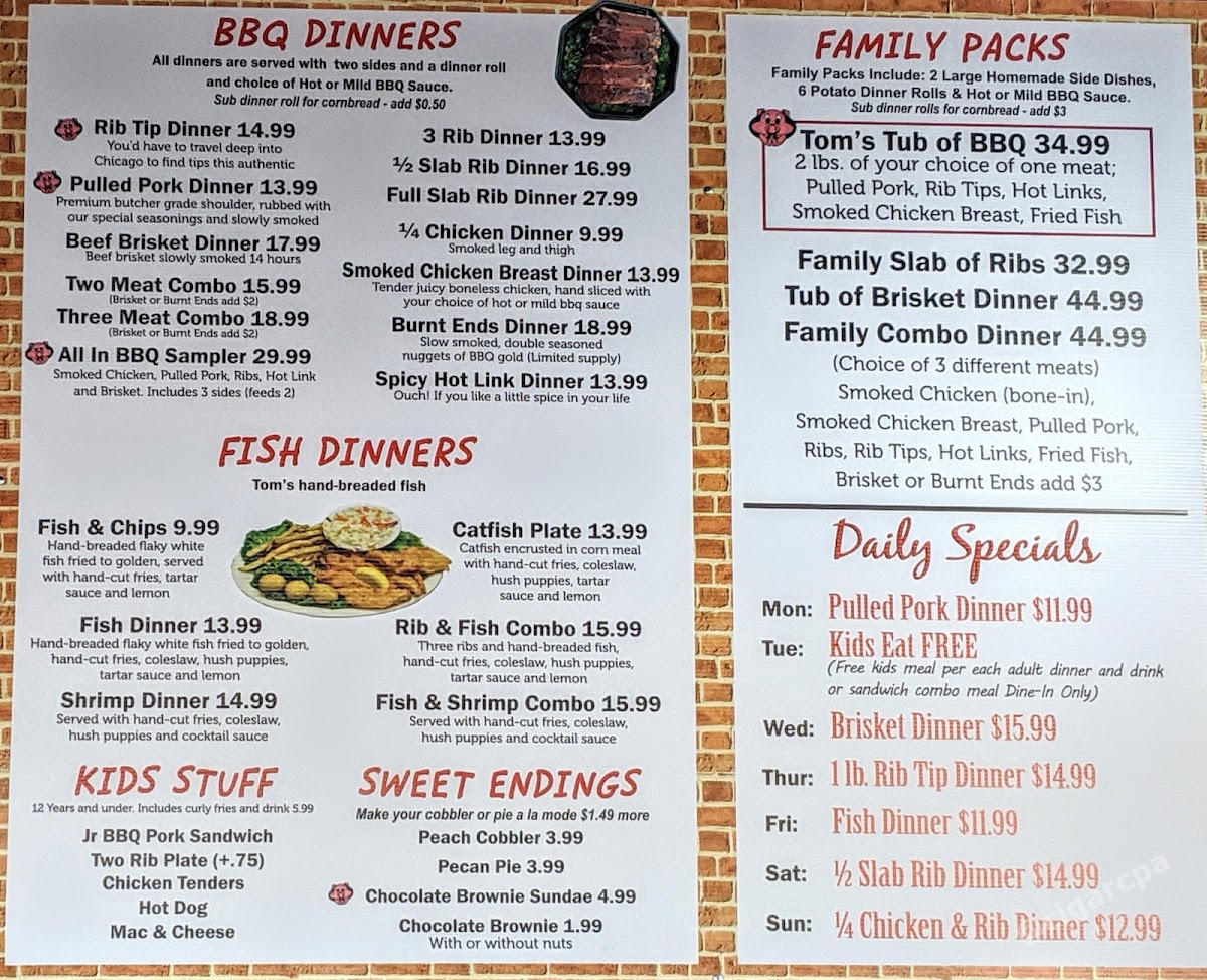 Menu Tom's Bbq - Chandler-2