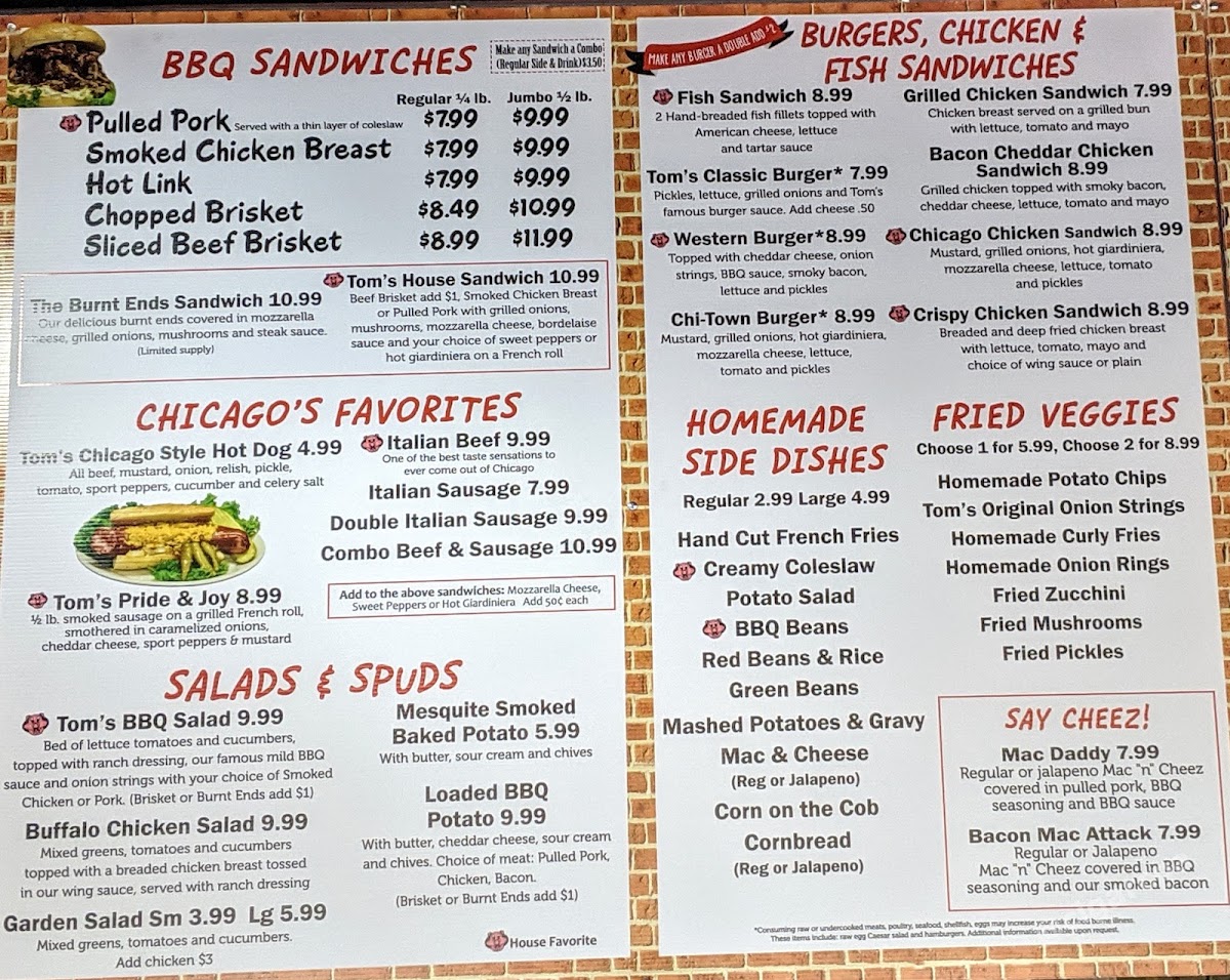 Menu Tom's Bbq - Chandler-4
