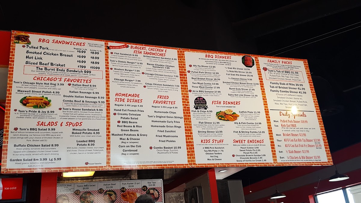 Menu Tom's Bbq - Chandler-7